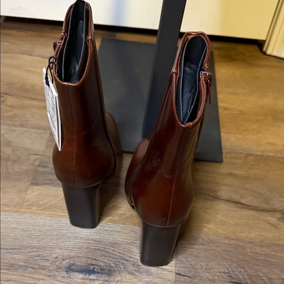 Zara NWT Brown Heeled Boots - Picture 7 of 15